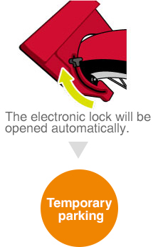 The electronic lock will open automatically.